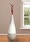 Tall Handwoven Bamboo & Seagrass Floor Vase: Eco-Friendly Home Décor Accent - Organic Coastal Boho Chic Decoration -Natural Pottery for Entryway, Living Room, Dining Room, Hallway, Bedroom